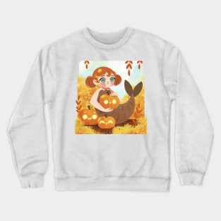 Pumpkin Mermaid Crewneck Sweatshirt